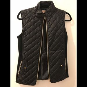 Dark black Quilted Vest